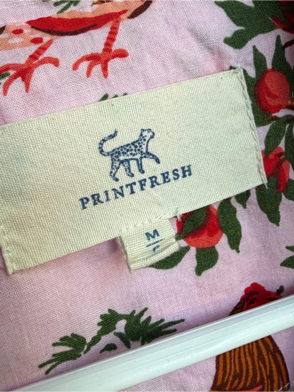 Printfresh Hen House Chicken Orchard Pajama Top Sz M Pink Organic Cotton Cottage - Picture 2 of 16